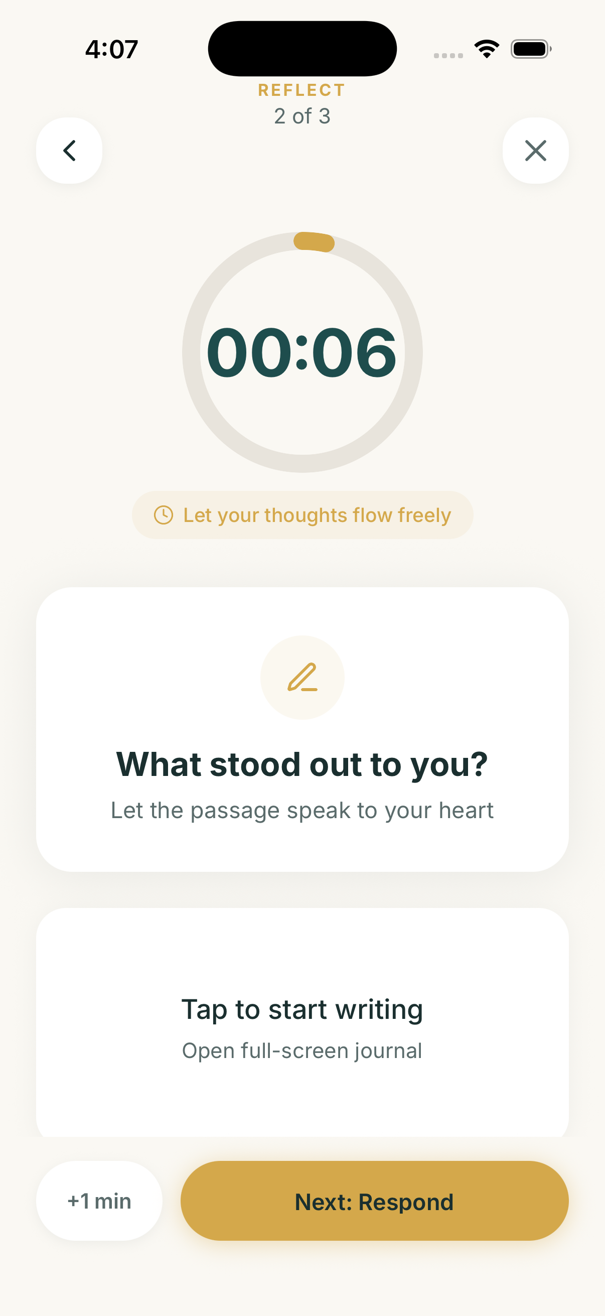 Reflect step - considering Scripture